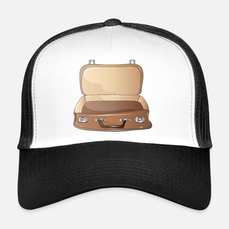 Valise rétro ouverte-Compagnon de voyage nostalgique Casquette trucker 