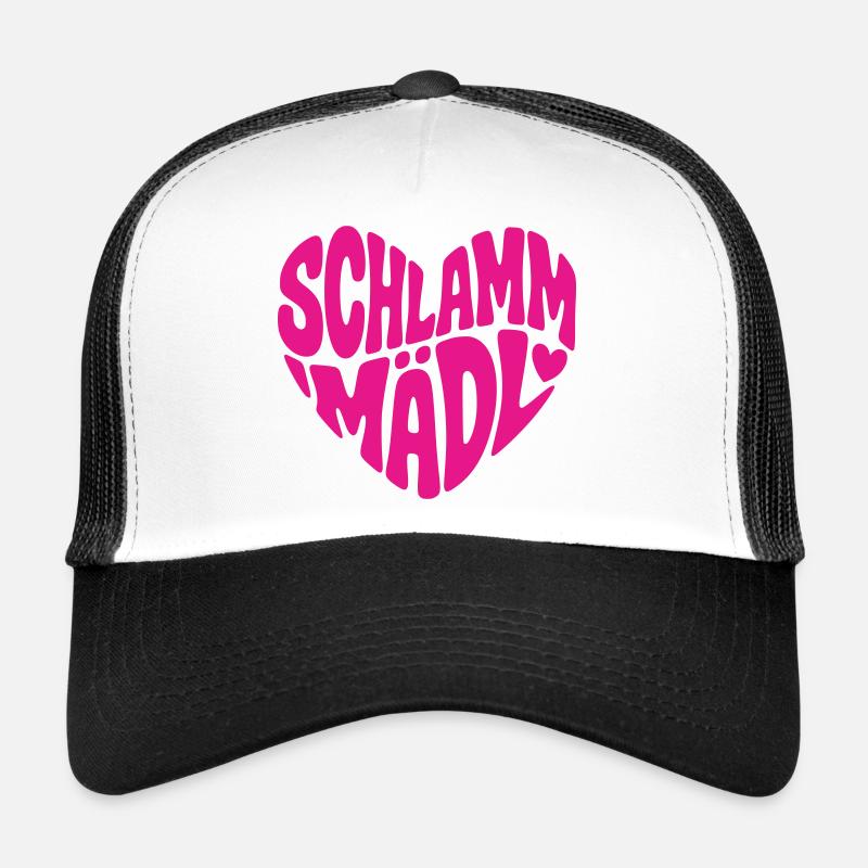 Schlamm Mädl - Trucker Cap - Weiß/Schwarz