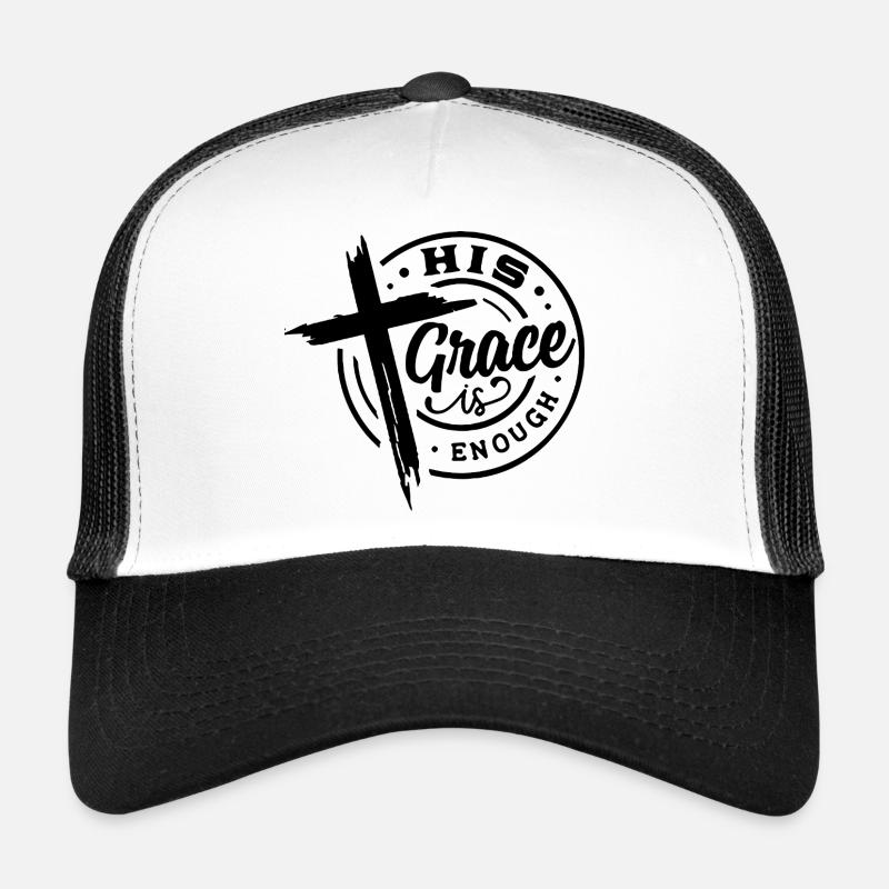 Sa Grâce suffit Croix Chrétienne Casquette trucker 