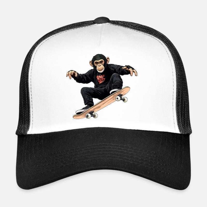 Monkey Skater / Skateboard Monkey Trucker Cap