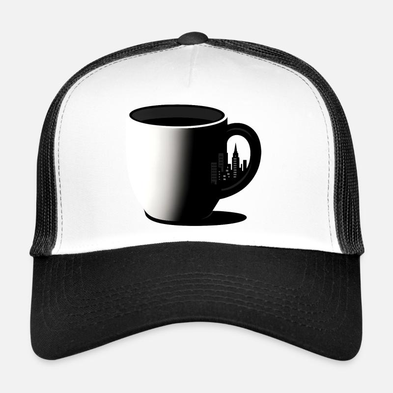 City Skyline Night Mug - Trucker Cap - white/black