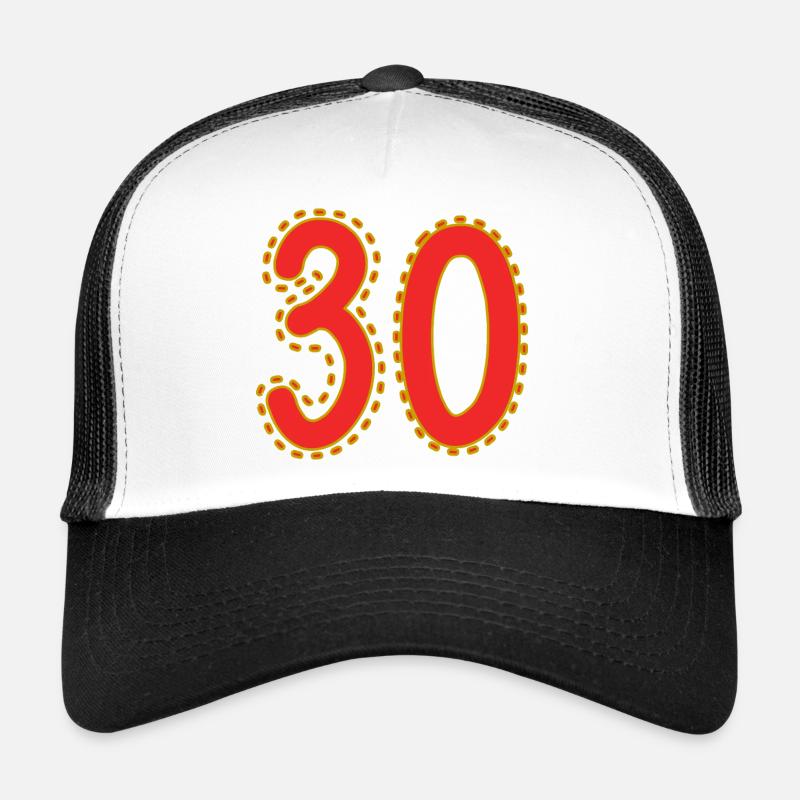 Chiffre 30 Sur Papier De Feuilles Colorées Casquette trucker 