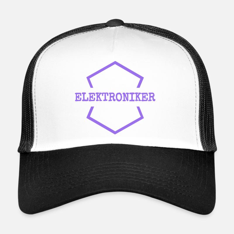 Elektroniker - Trucker Cap - Weiß/Schwarz