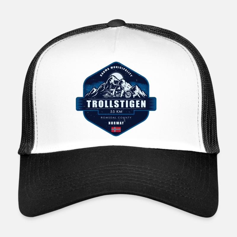 trollstigen, norway - Trucker Cap - white/black