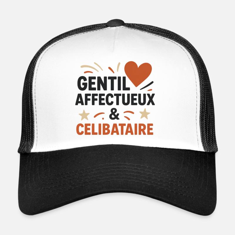 Design message amical pour célibataires Casquette trucker 