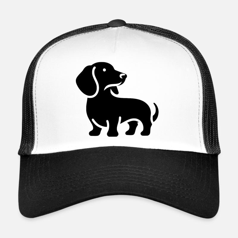 Teckel - Casquette trucker - blanc/noir