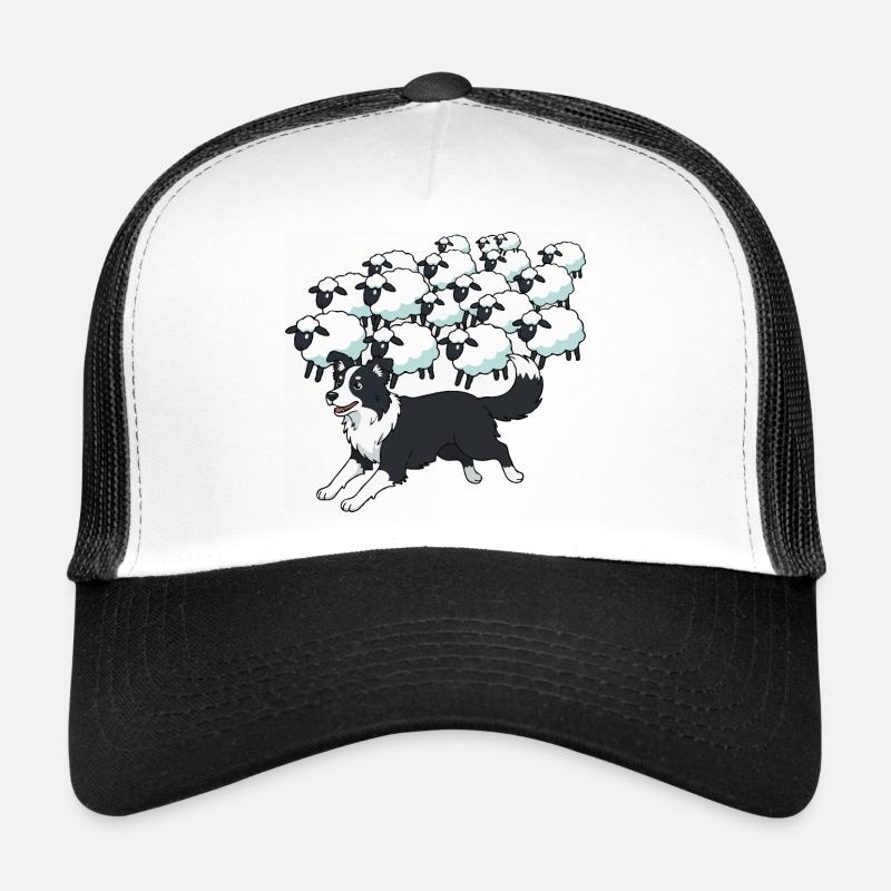 Border Collie et Clouds Sheep Casquette trucker 