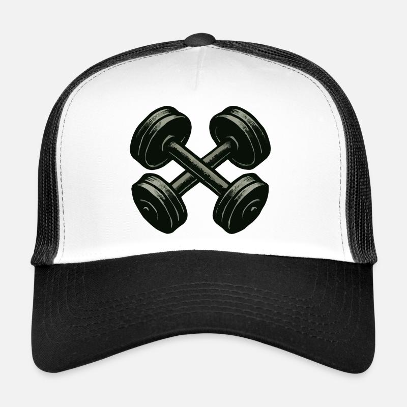 Motif de puissance d’haltères croisés Casquette trucker 