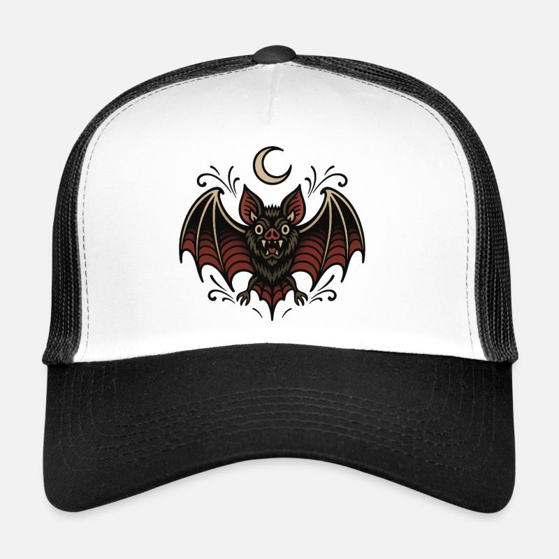 Moon Bat Night Magic Trucker Cap