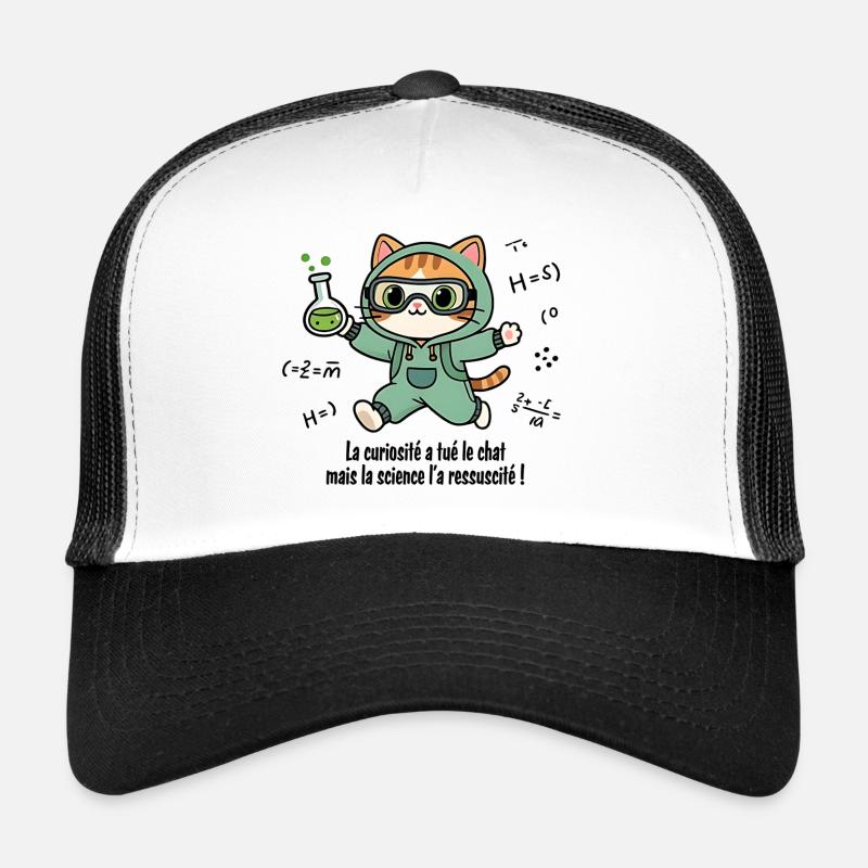 Curiosity has killed the cat, science... - Trucker Cap - white/black