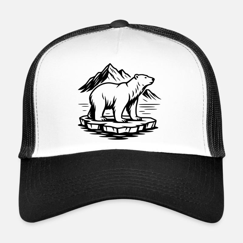 ours blanc Casquette trucker 