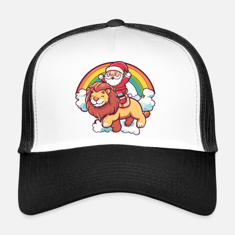 Lion Père Noël Noël Casquette trucker 
