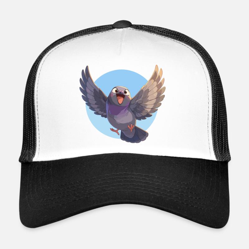 Tauben Taube - Trucker Cap - Weiß/Schwarz