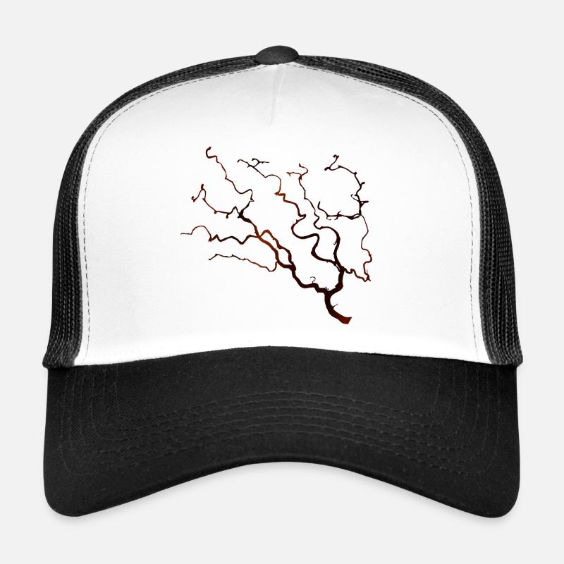 Branche noisetière en tire-bouchon dans une teinte brune chaleureuse Casquette trucker 