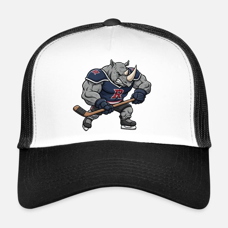 Süßer Eishockeyspieler Rhino cool Cartoon Stark Trucker Cap