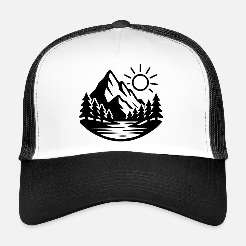 Berge Landschaft Wald Natur Trucker Cap