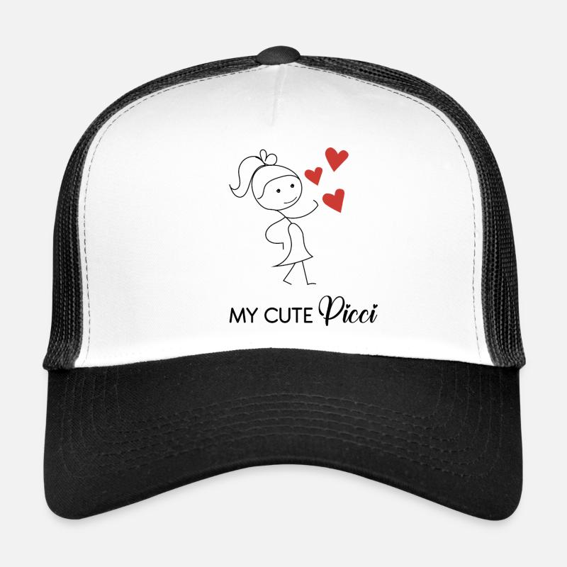 Mignonne fille aux petits cœurs Casquette trucker 
