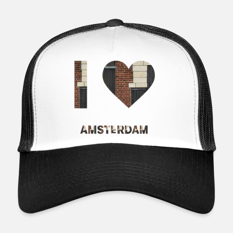 Amsterdam Brick Heart Emblem Tee Trucker Cap