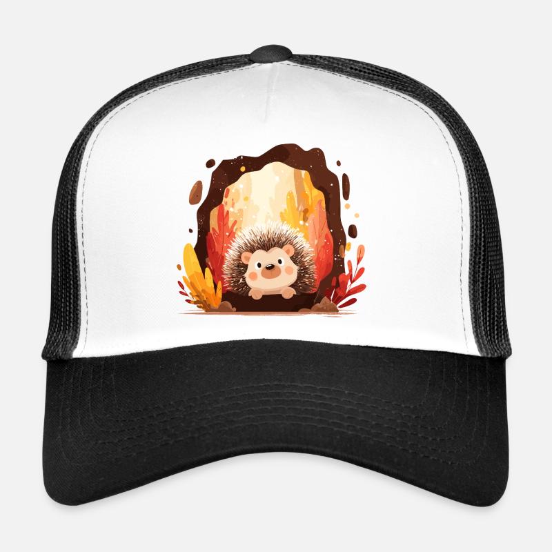 Des hérissons dans la forêt d’automne Casquette trucker 
