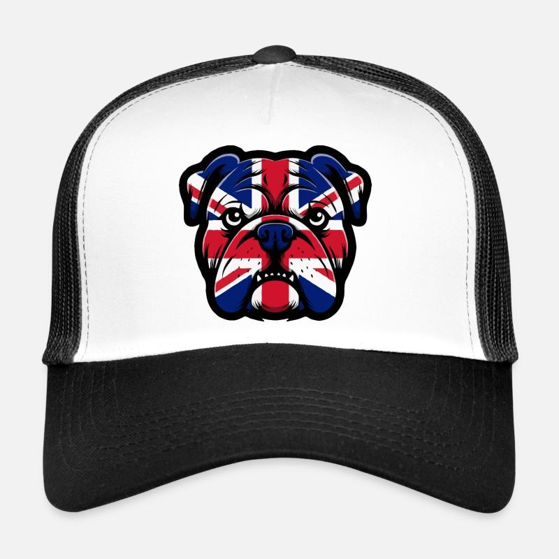 Union Jack Bulldog Portrait Trucker Cap
