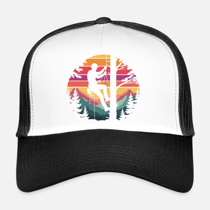 Kletterer im Sunset-Wald Trucker Cap