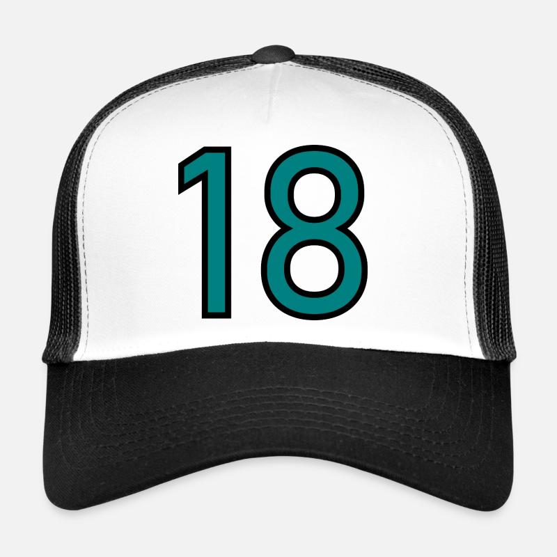18. 18 ANS. 18e ANNIVERSAIRE. ANNIVERSAIRE 18 ANS. Casquette trucker 