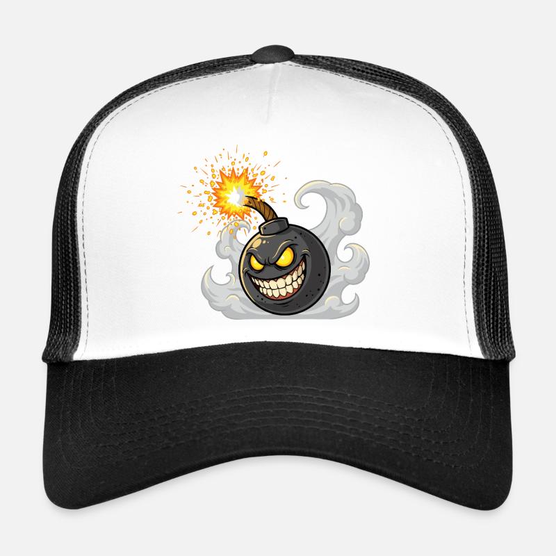 Wütige Cartoon Bombe Trucker Cap
