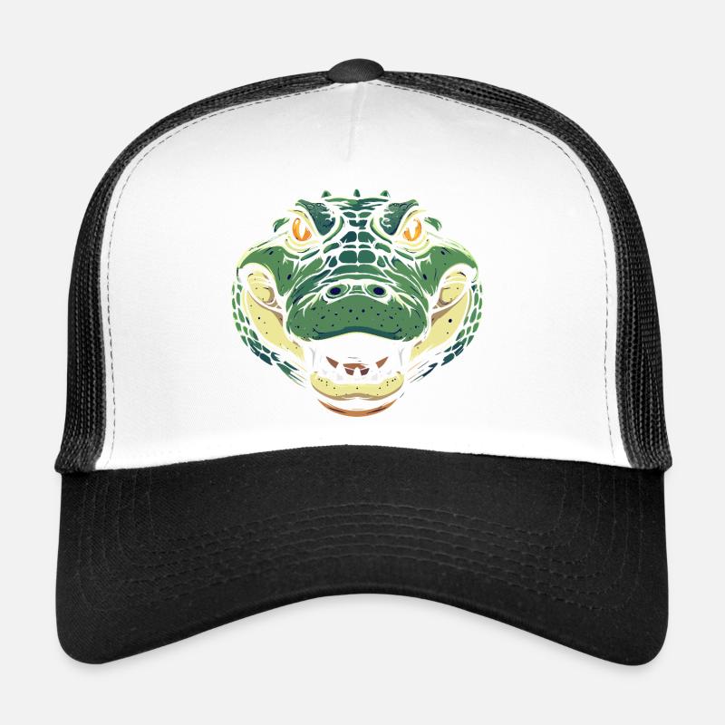 Illustration de bande dessinée Crocodile Head Crocodile Mode Crocodile Head Casquette trucker 
