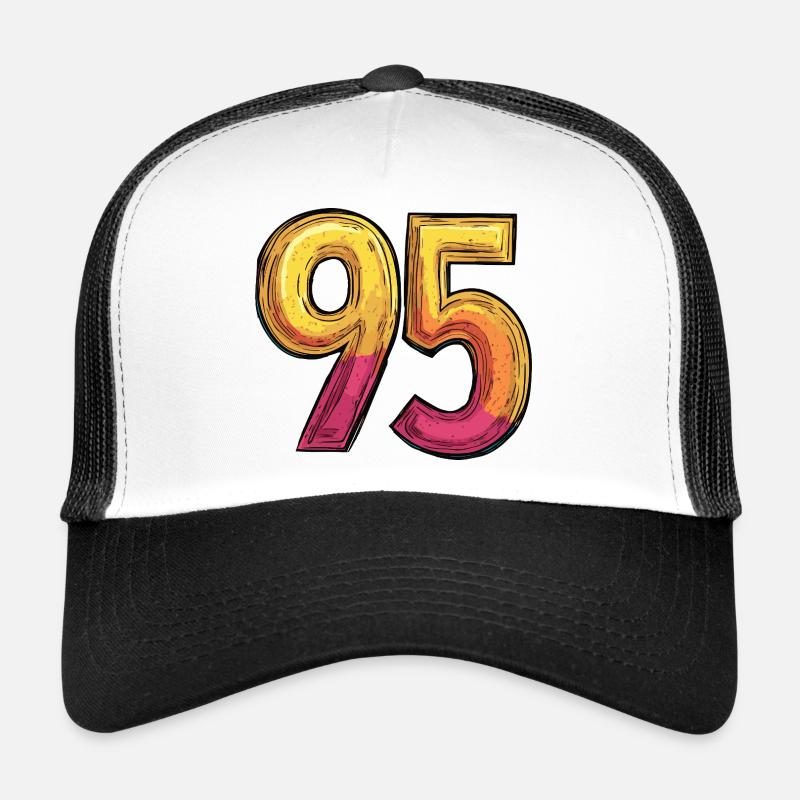 Chiffre 95 coloré Casquette trucker 