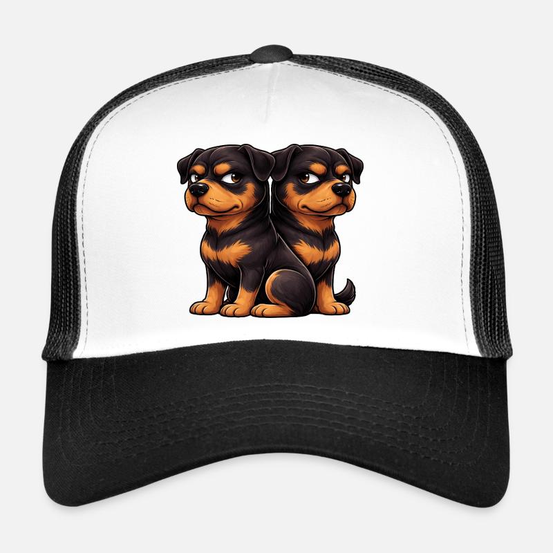 Amies de dessins animés Rottweiler mignons Casquette trucker 