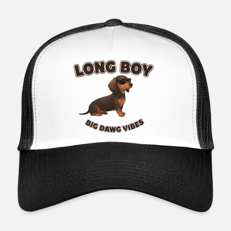 Teckel qui dit long garçon et gros chien Casquette trucker 