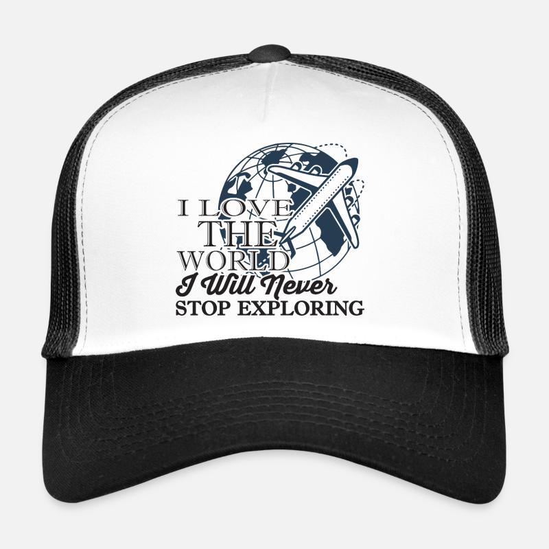 Aime le monde : ne cesse jamais d’explorer le graphique Casquette trucker 