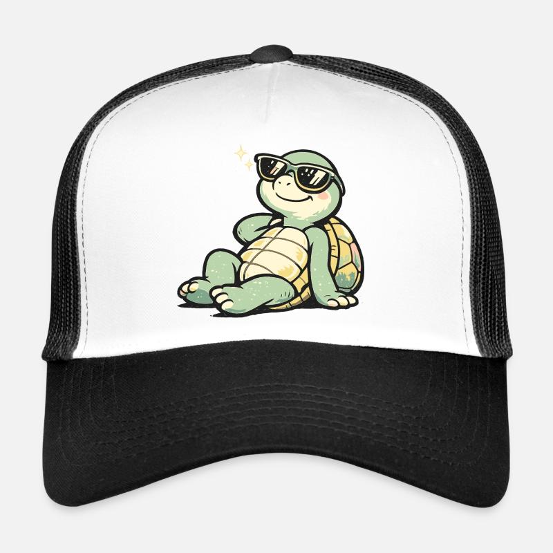 Turtle with sunglasses Trucker Cap