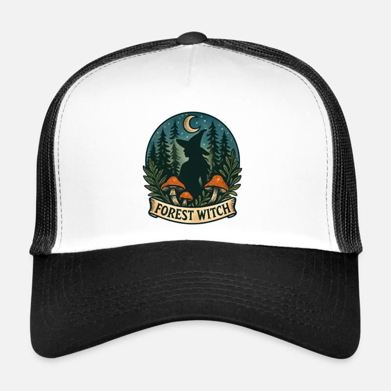 Sorcière de la Forêt au clair de lune Casquette trucker 