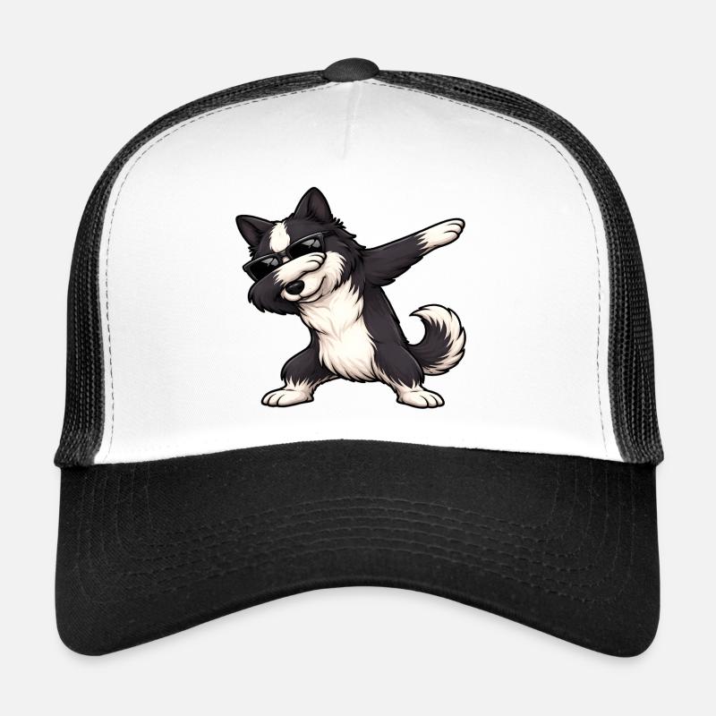 Dabbing Border Collie Trucker Cap