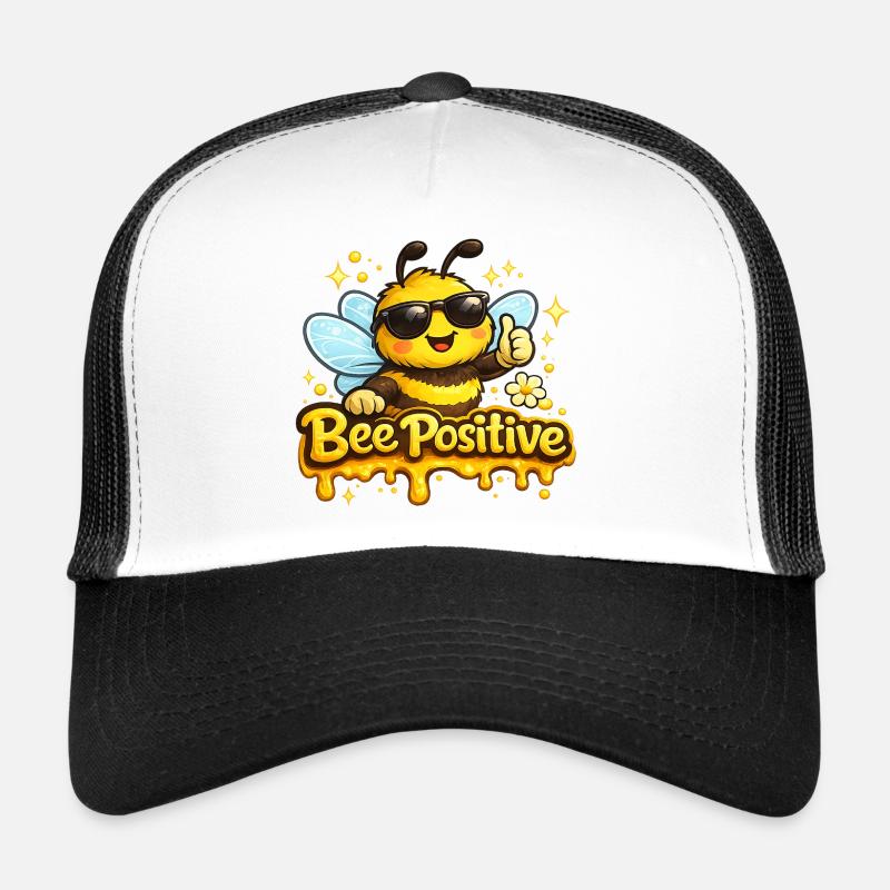 Bee Positive - Trucker Cap - white/black