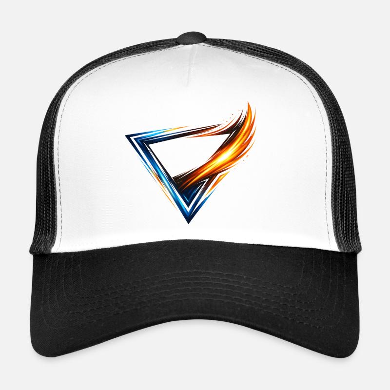 Triangle de design de justaucorps Bleu Orange Style Dynamique Casquette trucker 