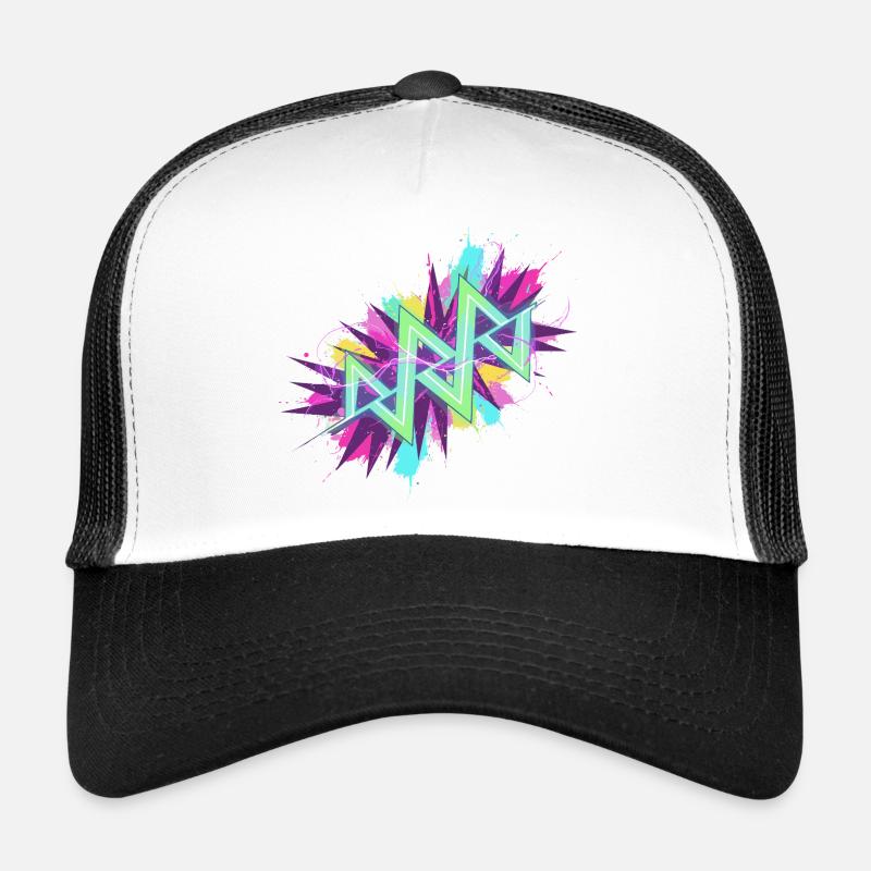 Graffiti en zigzag néon Casquette trucker 