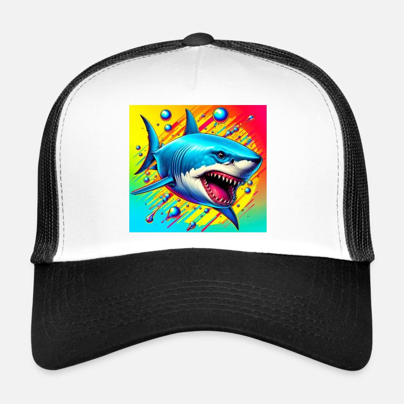 Shark - Trucker Cap - white/black