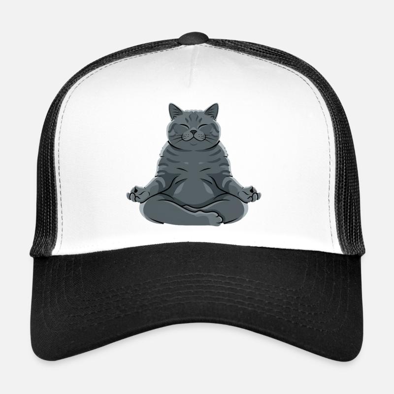 Meditierende Graue Katze Trucker Cap