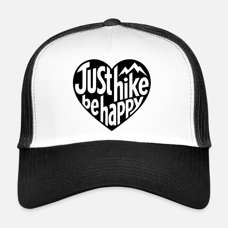 Wander-Design - Juste marcher, sois heureux, Herz Casquette trucker 