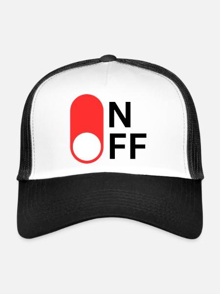 ON/OFF mode - Trucker Cap - white/black - Front
