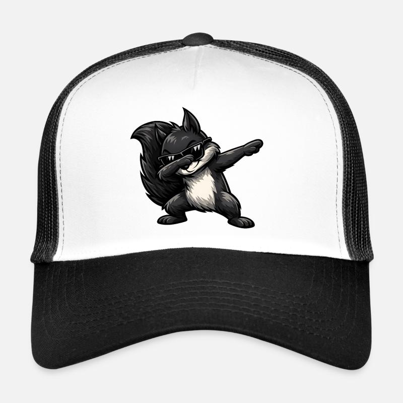 Dabbing Black Squirrel Trucker Cap
