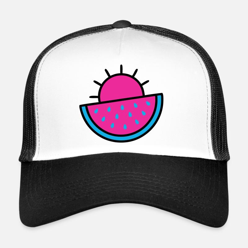 Watermelon Sun Pop Art des années 90 Casquette trucker 