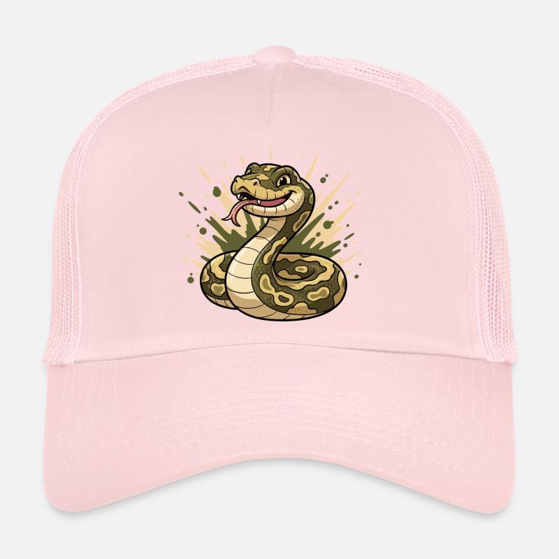 Serpent comique en camouflage avec langue Casquette trucker 