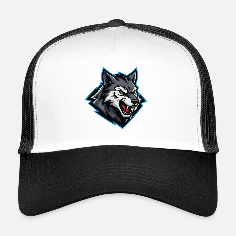 Logo de l’attaque du loup Casquette trucker 