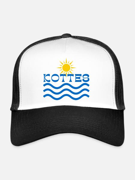 Kottes Sun Waves  - Trucker Cap - white/black - Front