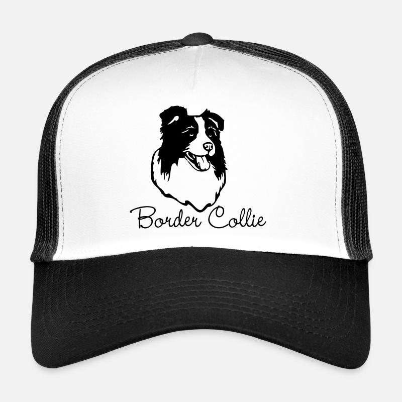bordercollie © - www.dog-power.nl - Trucker Cap - Weiß/Schwarz
