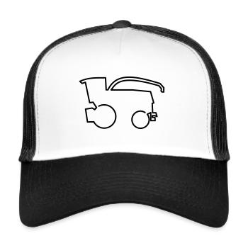 Feldhäcksler Claas Jaguar Silage Ernte Transport - Trucker Cap - Weiß/Schwarz - Vorne