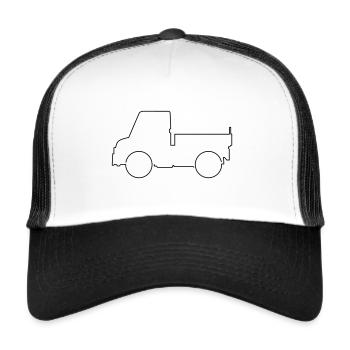 Truck Unimog Off-Road Outdoor Transport - Trucker Cap - white/black - Front